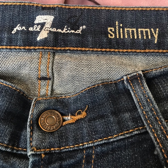 7 for All Mankind Slimmy Fit Denim - Straight Leg Sz 36 - Picture 3 of 10